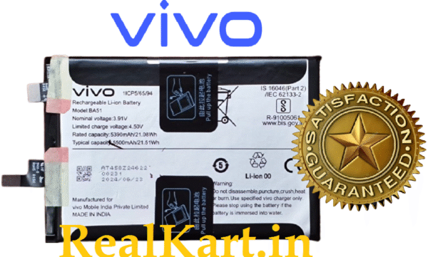 100% Original Brand New Vivo BA51 5500mAh Battery for Vivo V40e 5G V2403 Mobile 6 months warranty
