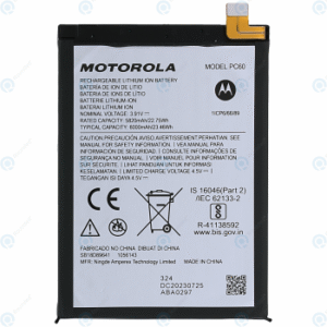 100% Original New Motorola PC60 6000mAh Battery for Moto G54 (XT2343) & Moto G54 Power Edition Mobiles with 6 months warranty