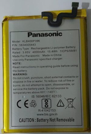 100% Original Brand New Panasonic KLB400P396 4000mAh Battery for Panasonic Eluga i7 Mobile 6 months warranty