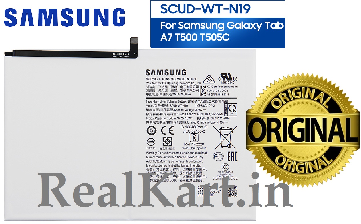 100% Original Brand New Samsung Tab A7 10.4 (T500 / T505C / T505) SCUD-WT-N19 7040mAh Battery 6 months warranty