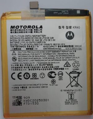 100% Original Brand New Motorola KR40 3.8v 3500mAh Battery For Moto One Vision XT1970-1 & Moto One Action (XT2013-1 / XT2013-2 / XT2013-4) Mobiles 6 months warranty