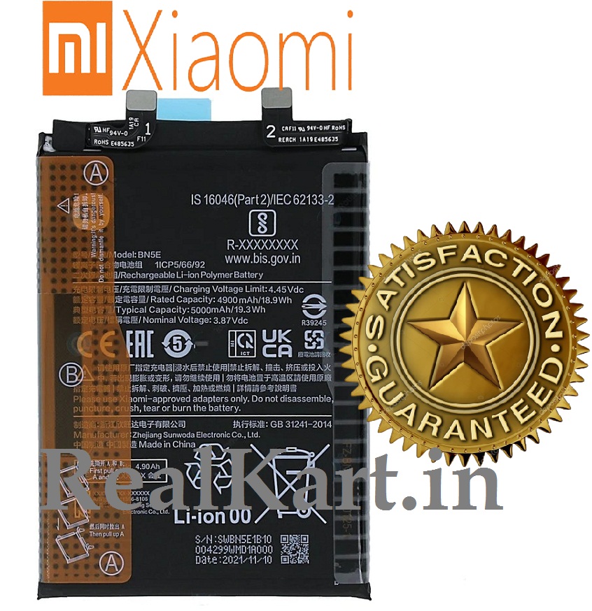 100% Original Brand New Mi BN5E Battery For Xiaomi Redmi Note 11 Pro 5G / POCO X4 Pro 5G / Redmi Note 11E Pro 5000mAh with 6 months warranty
