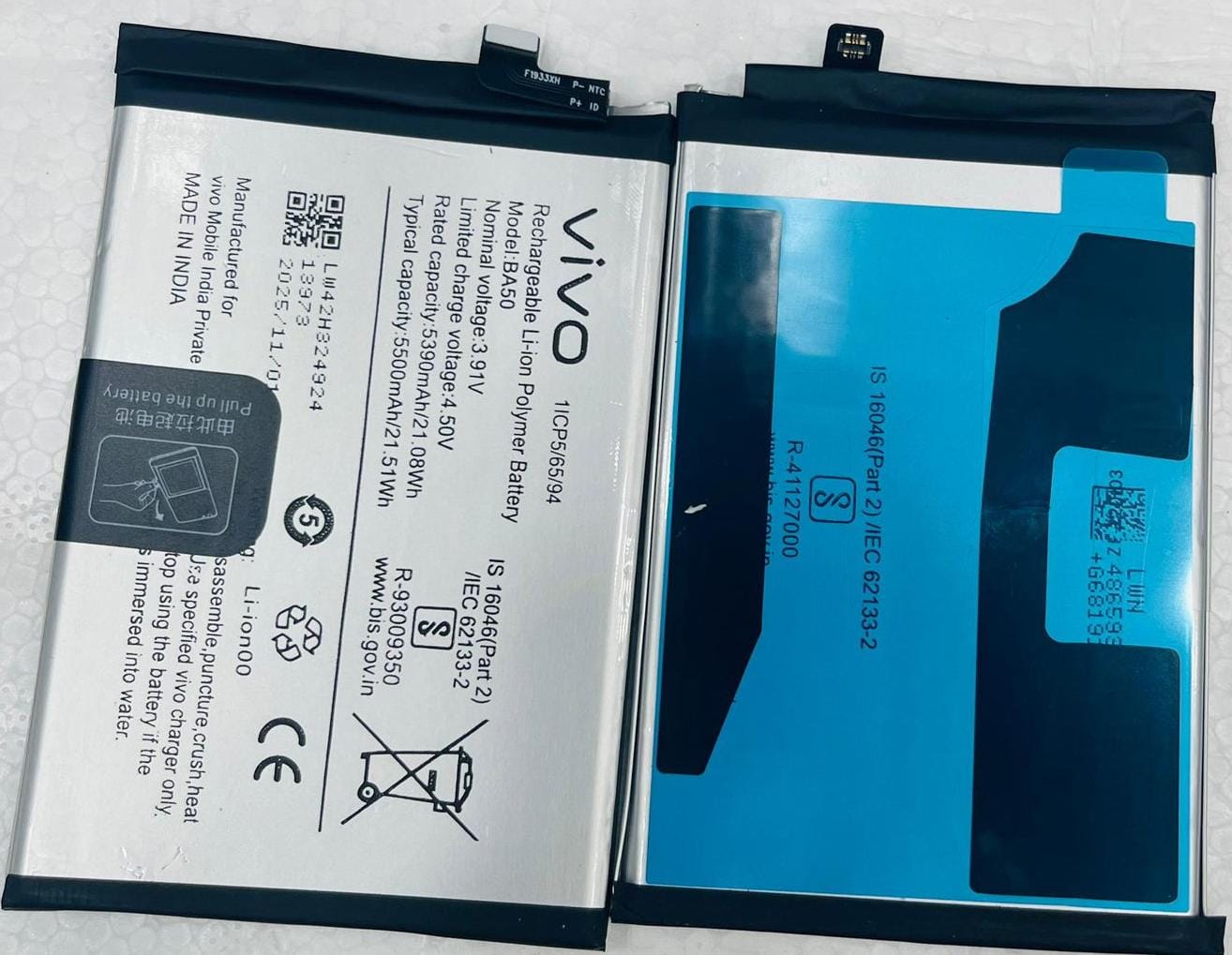 100% Original Brand New iQOO Z9s 5G (I2403) Mobile Vivo BA50 5500mAh Battery 6 months warranty