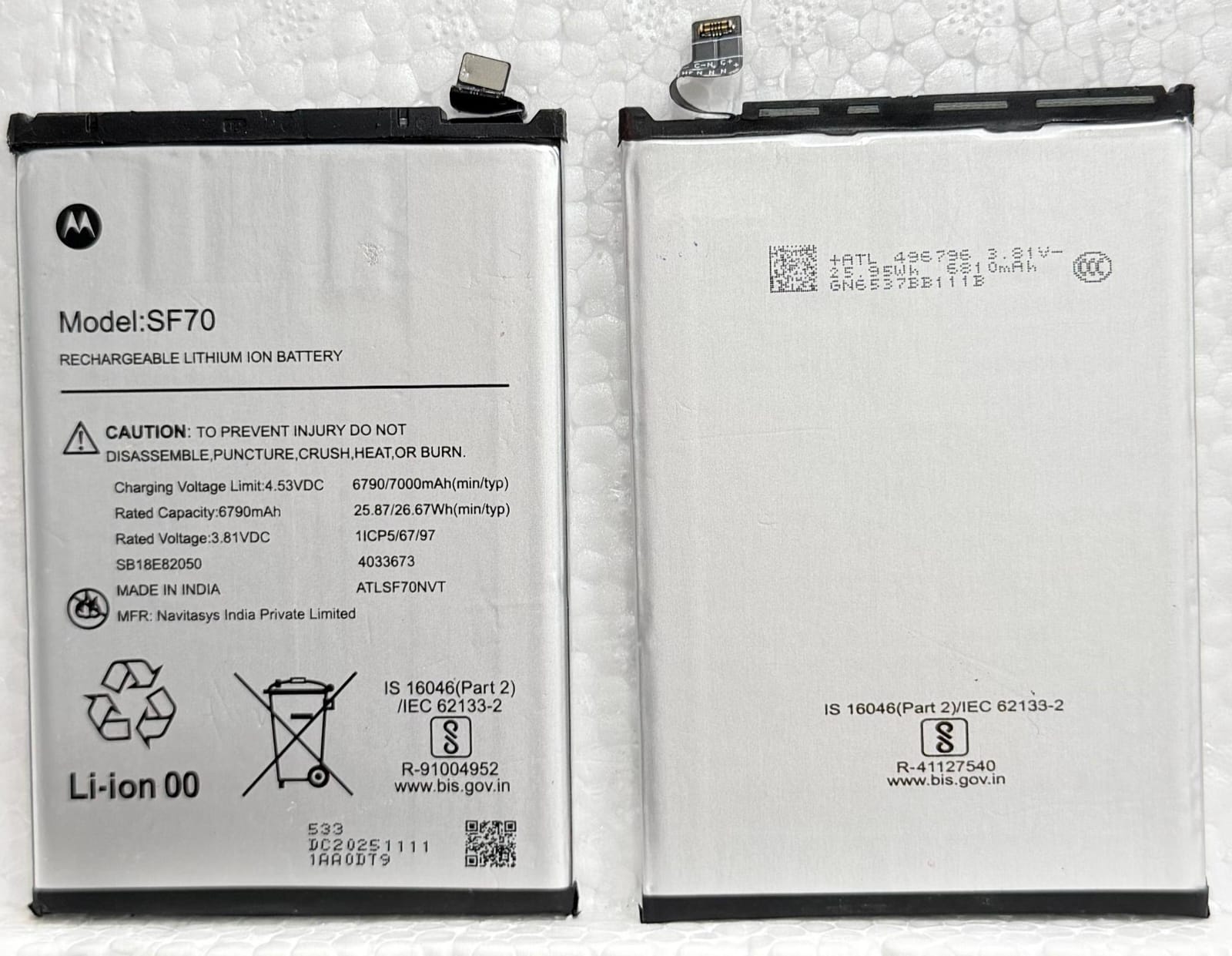 100% Original Brand New Motorola SF70 7000mAh Battery for Moto G57 Power 5G Mobile 6 months warranty