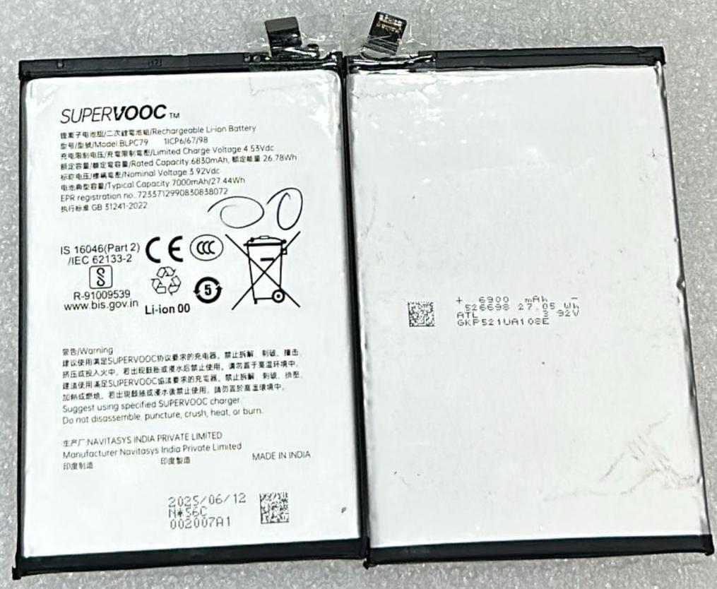 100% Original Brand New SuperVOOC BLPC79 7000mAh Battery for Realme P4 Pro 5G Mobile 6 months warranty