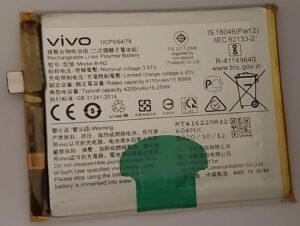 100% Original Brand New Vivo B-N2 4200mAh Battery For Vivo X50 (Vivo 2004) Mobile with 6 months warranty