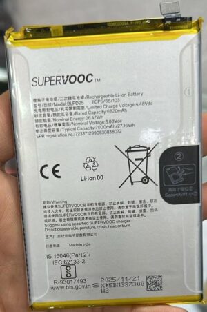 100% Original Brand New SUPERVOOC BLPD25 7000mAh Battery for Realme 15x 5G & Oppo K13 5G Mobiles 6 months warranty