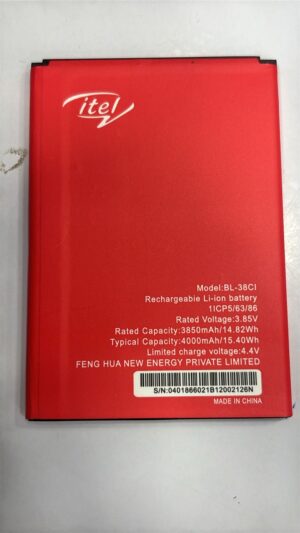 Original Brand New iTel A27, A58 & A58 Pro Mobiles BL-38CI Battery with 6 months warranty