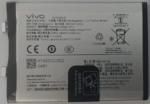 100% Original Brand New Vivo BA38 6000mAh Battery For iQOO Z9 5G V2361A / iQOO Z9x & iQOO Z9 Turbo V2352A Mobiles with 6 months warranty